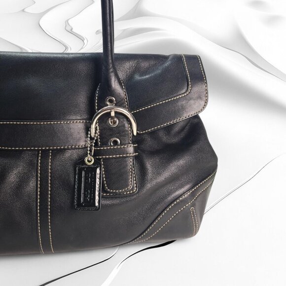 Coach Vintage Soho Flap Satchel black - Picture 7 of 11
